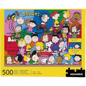 Aquarius Peanuts Gang Jigsaw Puzzle (500 Pieces), Collectibles, Glare Free, Games, 14 x 19 Inches