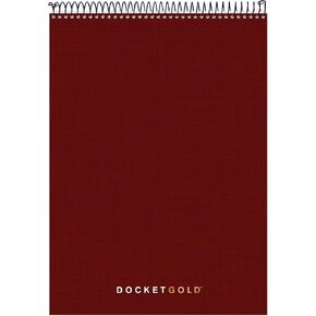 Tops Docket Gold Project Planner, 8-1/2" x 11-3/4", Top-Wire Bound, Project Rule, Burgundy Cover, 70 Sheets (63753)