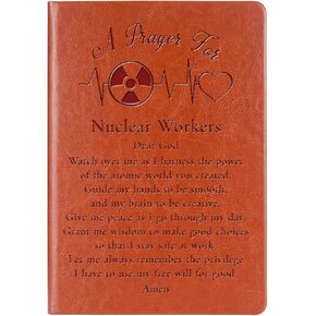 Nuclear Worker Prayer Gift Nuclear Energy Leather Journal Notebook Engineer Nuclear Power Plant Reactor Energy Gifts (Prayer-Nuclear Worker)