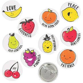 Mini Fruit of the Spirit Buttons - Jewelry - 48 Pieces