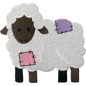 Sheep Patch Embroidered Applique Iron On Sew On Emblem