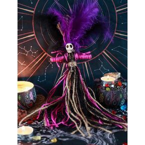 Voodoo Doll Real Handmade Creepy Dolls Set Horror Voodoo Supplies Skull Witches Poppet for Halloween Birthday Christmas Party Gift Decoration