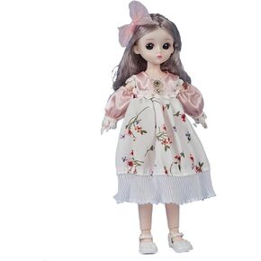 Children's Toy 11.4inch BJD Doll, DIY Doll, Beautiful Fashion Girl, Cute Princess Doll Christmas Kids Birthday Gift，Present for Girls (Mali)