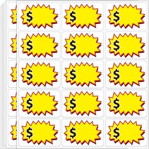 Leezmark 210 Pcs Garage Sale Stickers, Removable Adhesive Yard Sale Price Stickers, Price Label Stickers Price Tags Stickers for Garge Sale, Retail, Rummage, Annual Community Sale (2"x3")