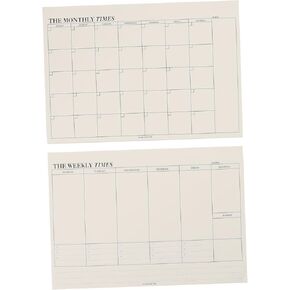 STOBOK 2pcs Tear- Notebook Daily for Monthly Memo Paper Time Planning Weekly Task Checklist Off Management Planner Noting Students Book Notepad Calendar Pad Home Schedule Agenda