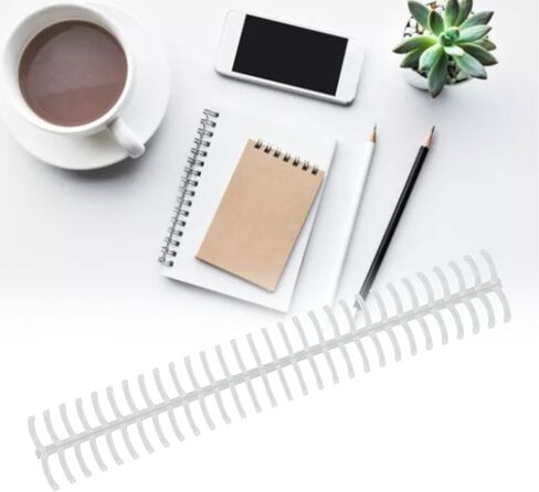 10Pcs Spiral Binding Coils, Coil Binding Spines 130 Sheet Capacity Spine Comb 30 Holes 16mm Diameter Set Kit Plastic Spiral Binding Spines for Stationery Work, Office Documents in Saudi Arabia