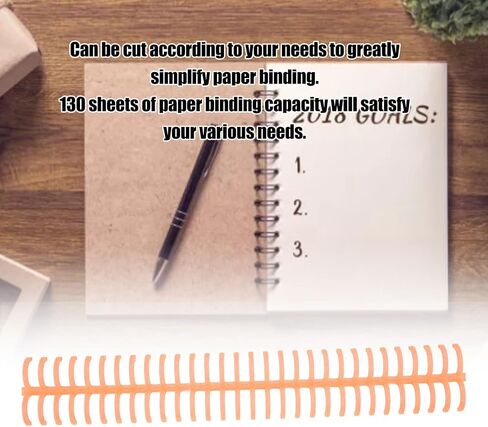 10Pcs Spiral Binding Coils, Coil Binding Spines 130 Sheet Capacity Spine Comb 30 Holes 16mm Diameter Set Kit Plastic Spiral Binding Spines for Stationery Work, Office Documents in Saudi Arabia