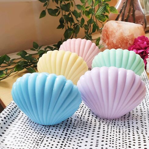 Yayatty 3D Shell Resin Molds Silicone 2 Size Seashell Epoxy Molds Silicone Moulds for Resin for Soap Making, Home Decor, Resin Crafts DIY in Saudi Arabia