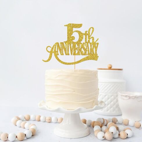 غلاف كعكة ذهبي لامع للذكرى الخامسة عشرة - من أجل الذكرى السنوية الخامسة عشرة للزفاف السعيد / حفلة عيد الميلاد الخامس عشر / هتافات حتى 15 عامًا من ديكورات الحفلات in Kuwait