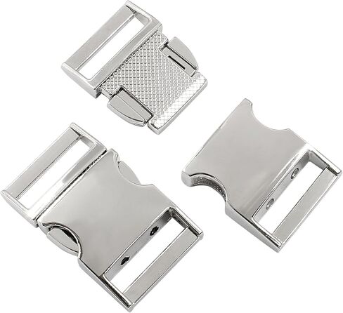 Hordion 6 pcs Metal Side Release Buckle, Heavy Duty Webbing Buckle for Backpacks Belt Leather Strap Dog Collar in Kuwait