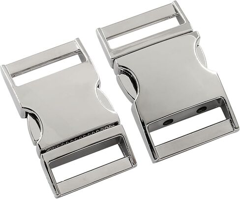 Hordion 6 pcs Metal Side Release Buckle, Heavy Duty Webbing Buckle for Backpacks Belt Leather Strap Dog Collar in Kuwait