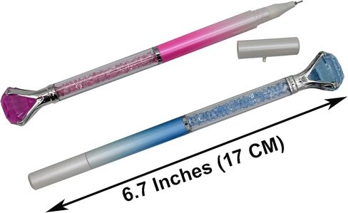 Maydahui 12 PCS Colorful Diamond Rollerball Gel Pen Crystal Quicksand Pens Rhinestones Gem Pen Black Ink for School Office Wedding Party in Saudi Arabia