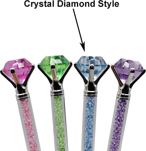 Maydahui 12 PCS Colorful Diamond Rollerball Gel Pen Crystal Quicksand Pens Rhinestones Gem Pen Black Ink for School Office Wedding Party in Saudi Arabia