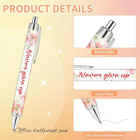 Christian Bible Ballpoint Pens: 24 pcs Inspirational Religious Quotes Notebook Flower Supplies for Teacher Nurse Women as Gift School Office Pen Set in Saudi Arabia