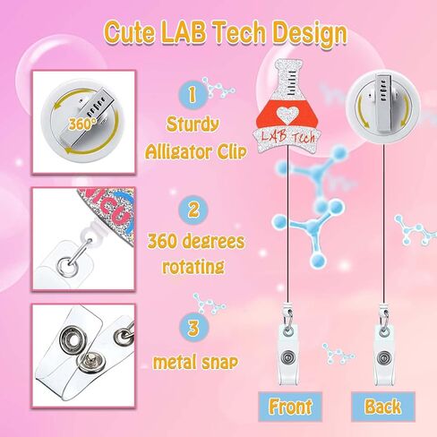 Funny Badge Reel Holder Nurse Nursing Coffee Scrubs Rubber Gloves Medical Badge Reels Retractable for Nurses Cute Acrylic RN CNA LPN LVN Glitter Badge Clip ID Card Accessories Assistant Gifts in Saudi Arabia