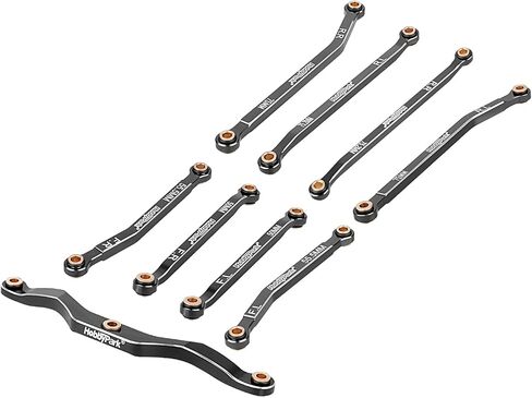 HobbyPark Aluminum Full Clearance Steering Link & High Clearance Links Set for TRX4M High Trail K10 F150 Upgrades Parts 1/18 RC Crawler Replacement (Black) in Kuwait