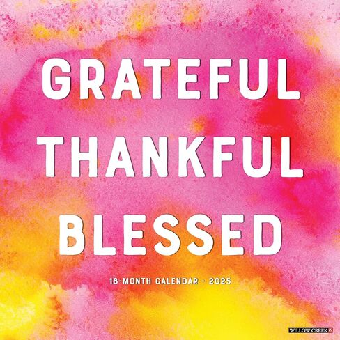 Willow Creek Press Grateful, Thankful, Blessed Monthly 2025 Wall Calendar (12" x 12") in Kuwait