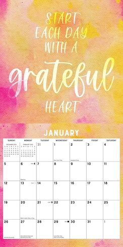 Willow Creek Press Grateful, Thankful, Blessed Monthly 2025 Wall Calendar (12" x 12") in Kuwait