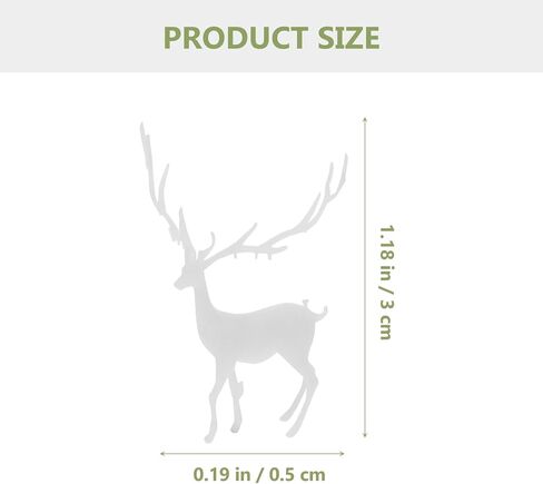 VILLCASE 1 Set Resin Filler Mini Deer Molds Nativity Decor Epoxy Jewelry Mini Elk Deer Figurine Deer Filler Mini Deer Elk Models Epoxy Filling Animal 3D Plastic Crystal Epoxy White in Saudi Arabia