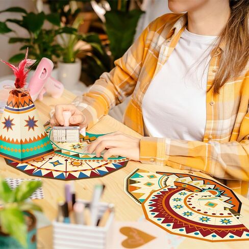 24 قطعة من مجموعات حرف تبول الأمريكيين الأصليين للأطفال، اصنع حرف تيبي الخاصة بك DIY مجموعة أدوات تزيين خيمة شهر الأمريكيين الأصليين، مجموعة حرف تبول DIY أنشطة احتفالية بثقافة المدرسة in Saudi Arabia