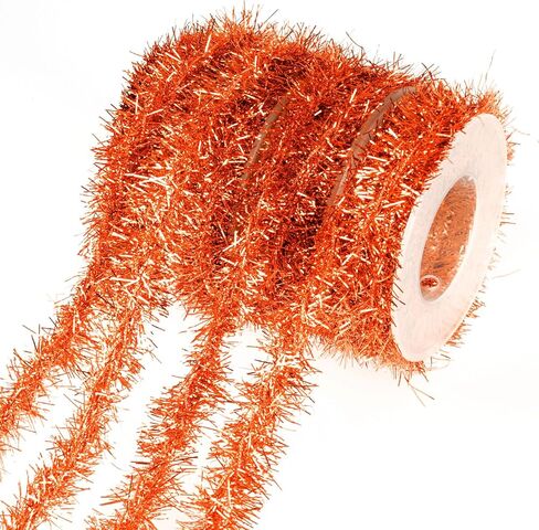 Tongcloud 4 Rolls Christmas Tinsel Ribbon Metallic Garland Tinsel Garland Christmas Metallic Tinsel Ribbon Glitter Tinsel Ribbon for Christmas Birthday Party(Black, 19.6feetx0.7inches) in Kuwait