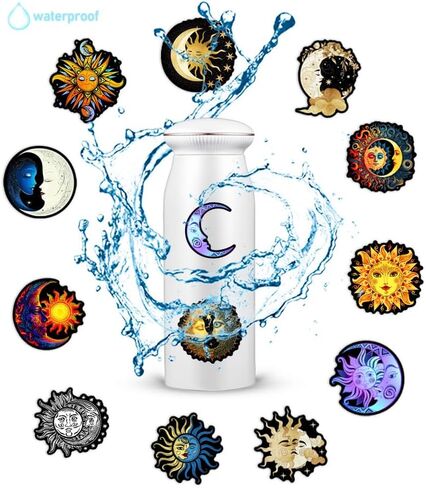 50PCS Cool Sticker Sun&Moon Graffiti Stickers,Waterproof Vinyl Stickers for Laptop Water Bottles Luggage Scrapbook Phone,Skateboard Stickers for Adults in Saudi Arabia