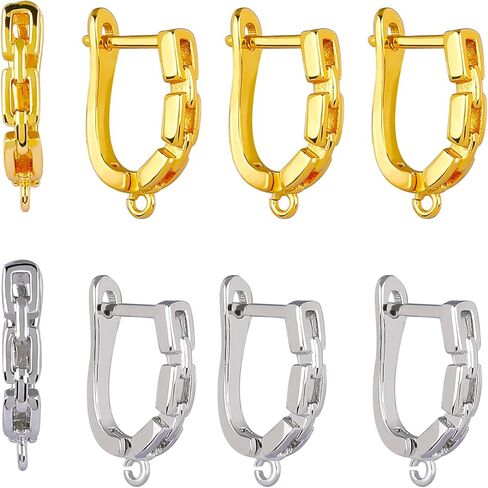 BEEFLYING 20PCS 18K Real Gold Plated Earring Hooks Ear Wires with Dangle Loops for Women DIY Jewelry Making Crafts in Kuwait