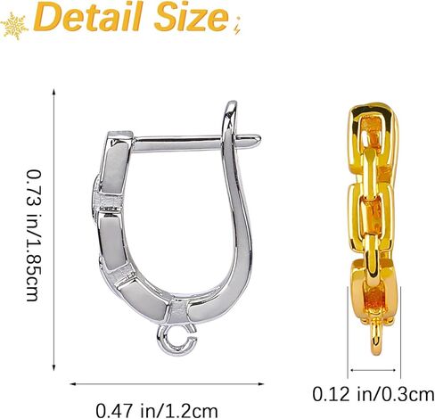 BEEFLYING 20PCS 18K Real Gold Plated Earring Hooks Ear Wires with Dangle Loops for Women DIY Jewelry Making Crafts in Kuwait