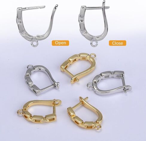 BEEFLYING 20PCS 18K Real Gold Plated Earring Hooks Ear Wires with Dangle Loops for Women DIY Jewelry Making Crafts in Kuwait