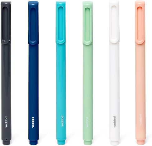 أقلام حبر جاف حديثة متنوعة، مجموعة من 6، حبر أسود in Kuwait