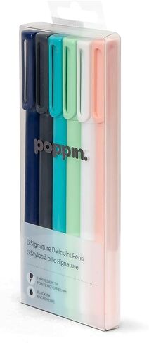 أقلام حبر جاف حديثة متنوعة، مجموعة من 6، حبر أسود in Kuwait