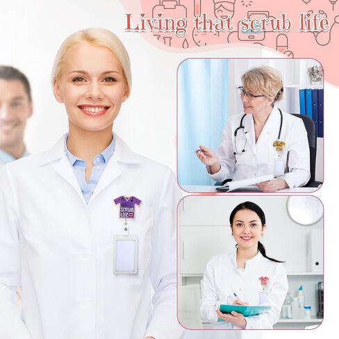 Qilery 14 Pcs Nurse Retractable Badge Reel CNA Badge Clip Holder for Nurse Scrub Life Nurse Week Gifts Glitter Badge Reel for Nurse Medical Assistant Worker Nurse Graduation CNA Week Gifts(Classic) in Saudi Arabia