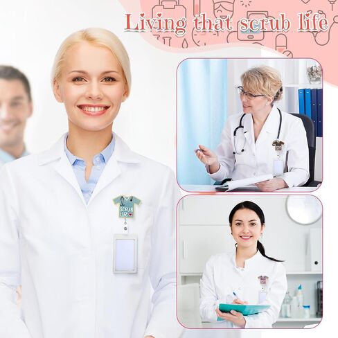 Qilery 14 Pcs Nurse Retractable Badge Reel CNA Badge Clip Holder for Nurse Scrub Life Nurse Week Gifts Glitter Badge Reel for Nurse Medical Assistant Worker Nurse Graduation CNA Week Gifts(Classic) in Saudi Arabia