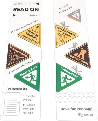 Read On Line Marker Bookmarks, Magnetic Bookmarks Set of 3, Triagular Magnetic Page Clip No Harm to Books, Gift for Readers Book Lovers Adults Kids (Signs) in Saudi Arabia