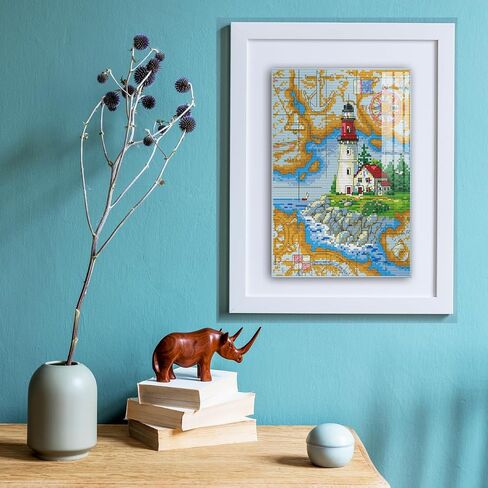 ROSTITCH Charting a Corse Cross Stitch Kits - Counted Cross Stitch Kits All Clear Stamped Cross-Stitch Needlepoint Counted Kits Beginners,Embroidery Kit Arts and Crafts for Home Decor in Saudi Arabia