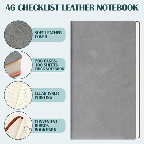 Tenceur 12 جهاز كمبيوتر شخصى للقيام بقائمة هدايا عيد الميلاد لفريق دفتر الملاحظات للموظفين هدية مجلة جيب من الجلد الناعم قائمة مرجعية مهمة صغيرة غير مؤرخة للخطة اليومية للطلاب المعلمين واللوازم المكتبية المدرسية، 12 لونًا in Kuwait