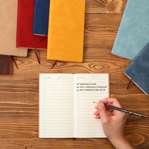 Tenceur 12 جهاز كمبيوتر شخصى للقيام بقائمة هدايا عيد الميلاد لفريق دفتر الملاحظات للموظفين هدية مجلة جيب من الجلد الناعم قائمة مرجعية مهمة صغيرة غير مؤرخة للخطة اليومية للطلاب المعلمين واللوازم المكتبية المدرسية، 12 لونًا in Kuwait