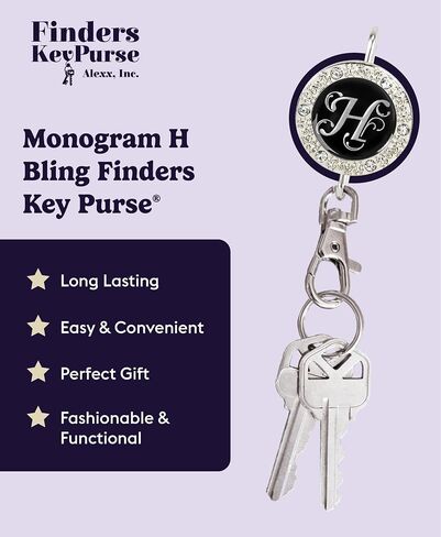 Finders Key Purse - Women’s Key Finder, Keychain, Key Holder, Key Ring, Cute Keychain, Key Hook, Accessories, Car Keys Keychain, Monogram, Letter T in Kuwait