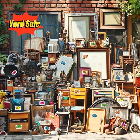 Leezmark 210 Pcs Garage Sale Stickers, Removable Adhesive Yard Sale Price Stickers, Price Label Stickers Price Tags Stickers for Garge Sale, Retail, Rummage, Annual Community Sale (2"x3") in Kuwait