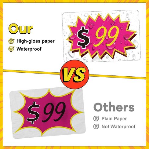 Leezmark 210 Pcs Garage Sale Stickers, Removable Adhesive Yard Sale Price Stickers, Price Label Stickers Price Tags Stickers for Garge Sale, Retail, Rummage, Annual Community Sale (2"x3") in Kuwait