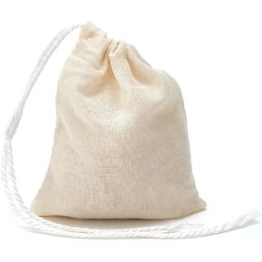 LOOKSGO 25 Pcs 8x10 Inch Muslin Bag Sachet Bag for Party Wedding Home Supplies Cotton Drawstring Bags