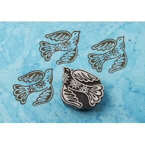 Peaceful Bird Wooden Block Stamp