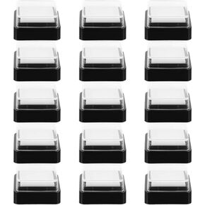 Blank Empty Ink Pad: 15pcs White Ink Stamp Pad Fingerprint Thumbprint Ink Stamp for Ink Refill DIY Painting Scrapbooking Craft Project 30x30mm
