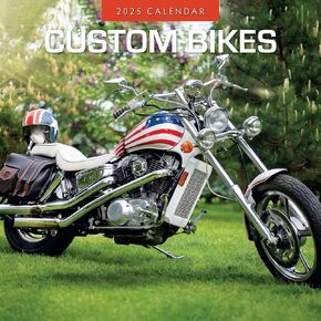 Red Robin 2025 Custom Bikes Monthly Wall Calendar | 12" x 24" Open | Premium Thick & Sturdy Paper | Hangable 12 Month Calendar | Plastic Free | 4 Month Transition Page for 2024