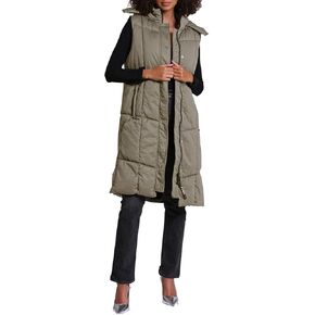Avec Les Filles Hooded Maxi Puffer Vest