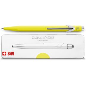 Caran D'ache 849 Pop Line Fluo Purple Ballpoint Pen with Metal Box (849.590)