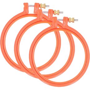3pcs Plastic Embroidery Hoops Set, Cross Stitch Circle Hoop Embroidery Circle Ring for Embroidery and Cross Stitch Random Color(5in)