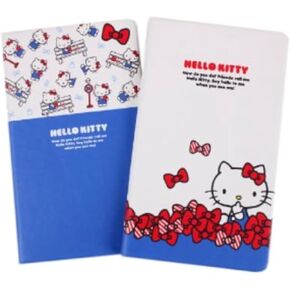 Kitty's Mini Handheld Scheduler Set of 2 - Blue & White OR Blue & Blue - Two Hello Kitty Design Planners 1 + 1