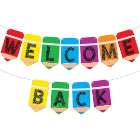 KatchOn, Welcome Back Banner for Classroom Decorations - Large, 10 Feet, No DIY | Back to School Backdrop for First Day of School Decorations | Back to School Banner for Back to School Decorations