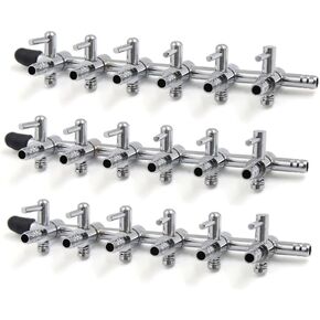 uxcell® 3Pcs Stainless Steel 6 Way Air Flow Branch Outlet Control Valve for Aquarium